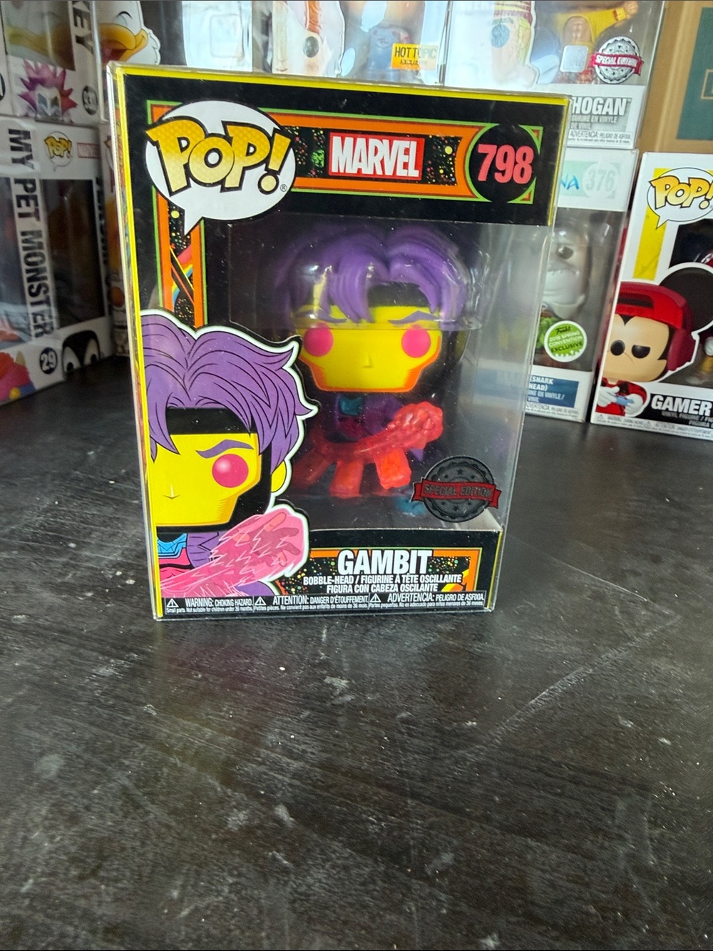 Funko Pop! Marvel Gambit — Purple Hair & Red Accents special edition